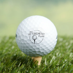 My Retirement Plan Funny Saying Golfing Golfer  Golf Balls