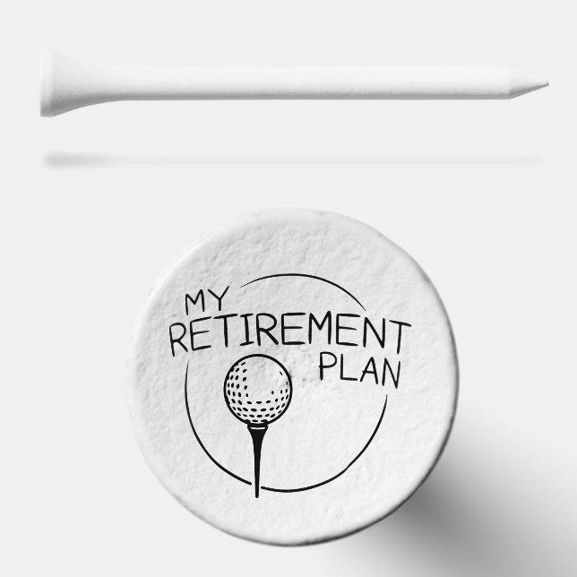 My Retirement Plan Funny Saying Golfing Golfer  Golf Tees (Combo (Horz))