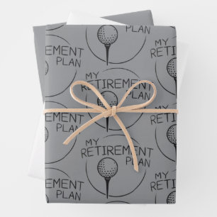 My Retirement Plan Funny Saying Golfing Golfer  Wrapping Paper Sheets