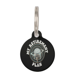 My Retirement Plan Golf Retirement Golfer Pet ID Tag
