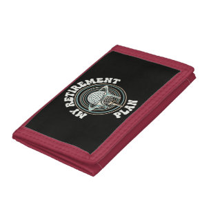 My Retirement Plan Golf Retirement Golfer Tri-fold Wallet