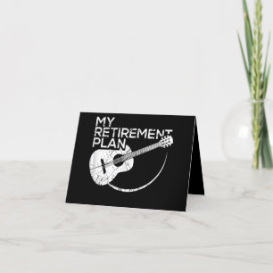 My Retirement Plan Guitar Funny Musicians Letterpress Thank You Card