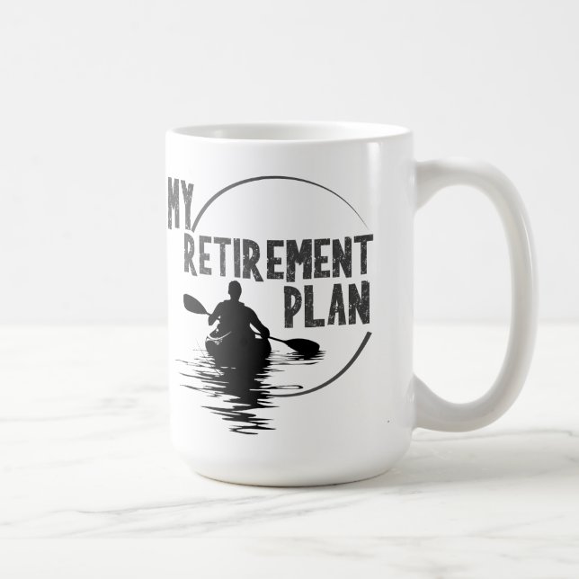 my retirement plan kayak kayaking water mug 15oz (Right)