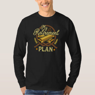 My Retirement Plan Music Instrument Mouth Organ Ha T-Shirt