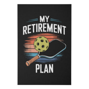 My Retirement Plan Pickleball Player Faux Canvas Print
