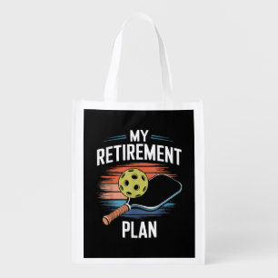 My Retirement Plan Pickleball Player Grocery Bag