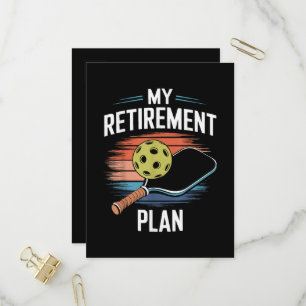 My Retirement Plan Pickleball Player Invitation Postcard