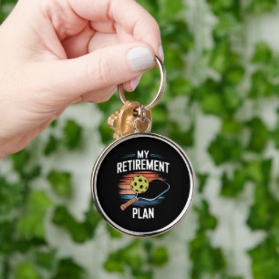 My Retirement Plan Pickleball Player Keychain