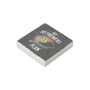 My Retirement Plan Pickleball Player Stone Magnet