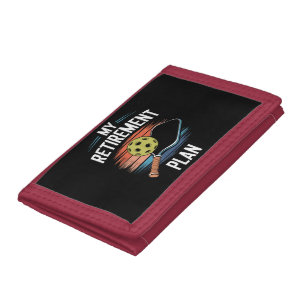 My Retirement Plan Pickleball Player Tri-fold Wallet