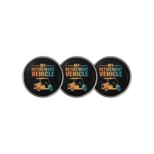 My Retirement Vehicle Golf Cart Golfer Golf Cart Ball Marker
