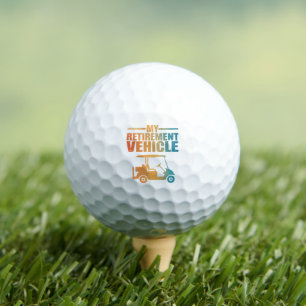 My Retirement Vehicle Golf Cart Golfer Golf Cart  Balls