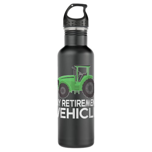 My Retirement Vehicle Lawn Mower Tractor  Stainless Steel Water Bottle