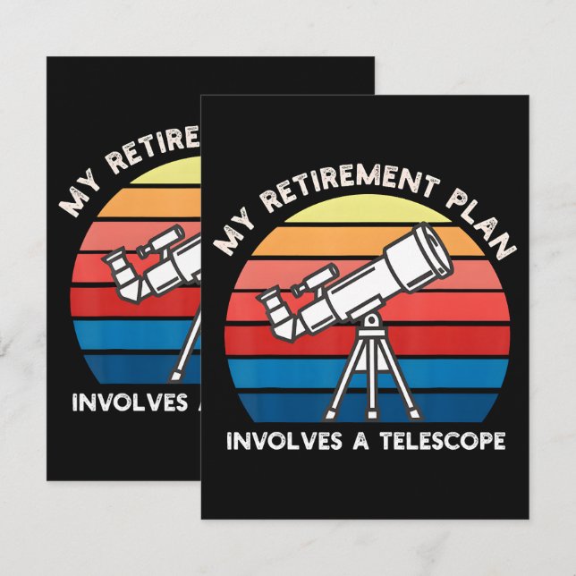 My Retiret Plan Involves A Telescope Thank You Card (Front/Back)