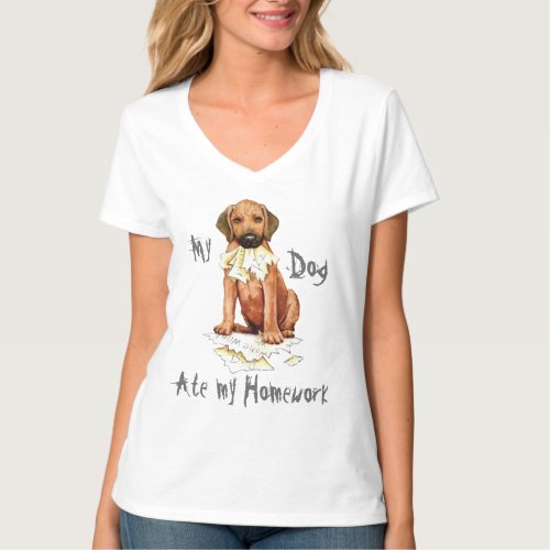 My Rhodesian Ridgeback Ate My Homework T_Shirt