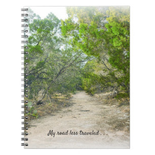 My road less traveled Trail Art Custom Notebook