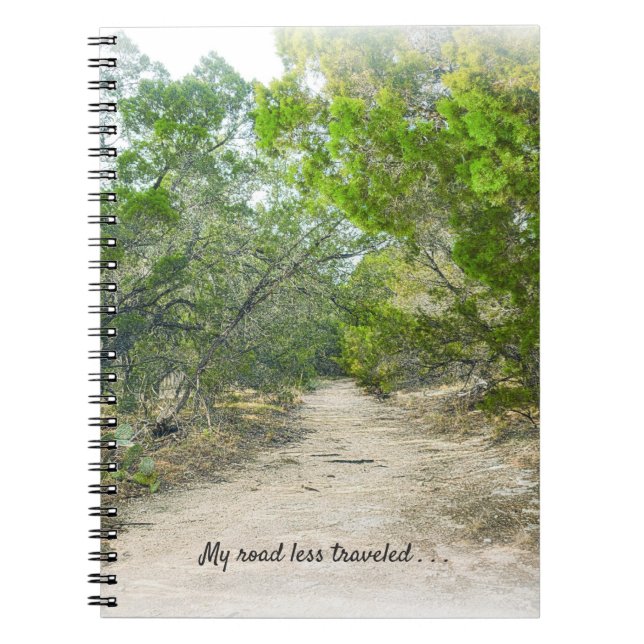 My road less traveled Trail Art Custom Notebook (Front)