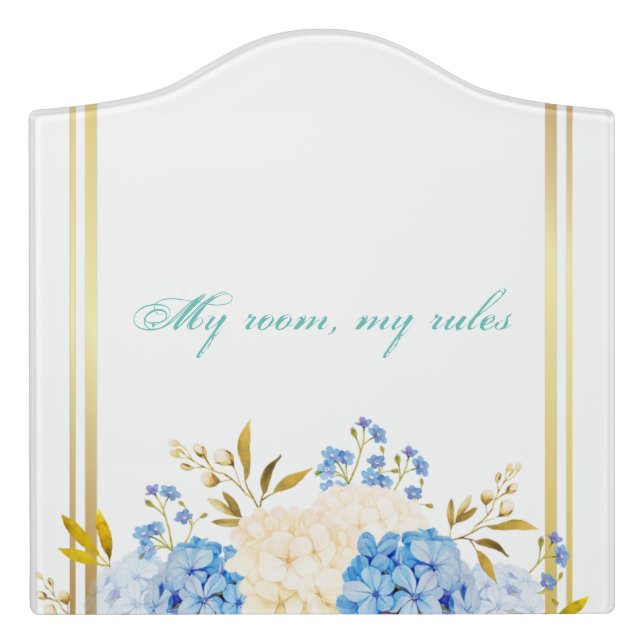 My room, my rules door sign (Large Crest Front)