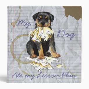 My Rottweiler Ate My Lesson Plan 3 Ring Binder