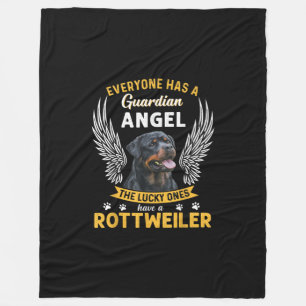 my rottweiler is a guardian angel gift who loves fleece blanket
