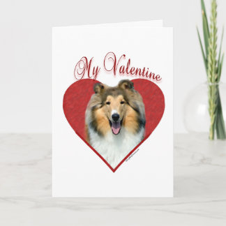 My Rough Collie Valentine Holiday Card