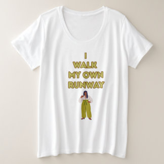 MY RUNWAY, White Plus Size Short Sleeve T-Shirt