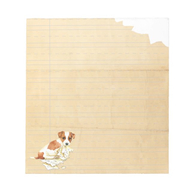 My Russell Terrier Ate My Homework Notepad (Front)