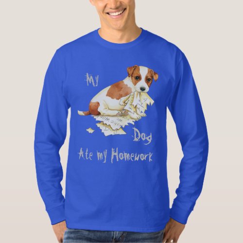 My Russell Terrier Ate My Homework T_Shirt