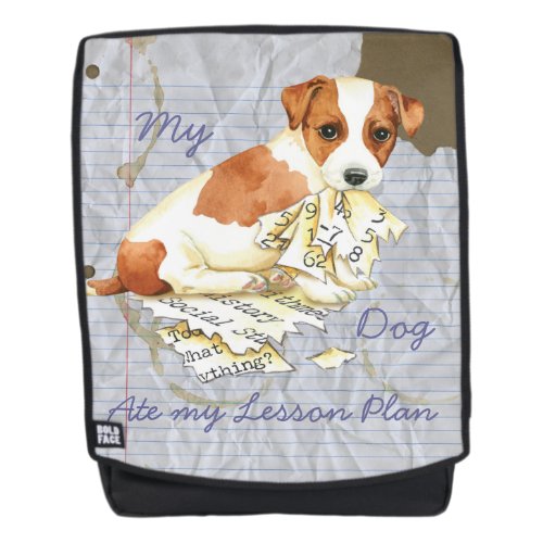 My Russell Terrier Ate My Lesson Plan Backpack