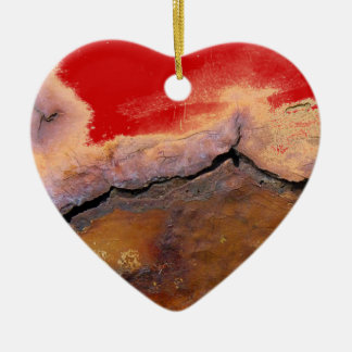 MY RUSTY BROKEN HEART (porcelain art) Ceramic Ornament