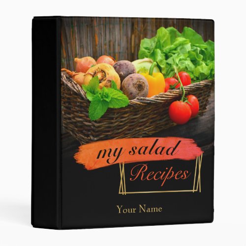 My Salad Recipes Custom Mini Binder
