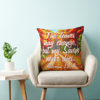 My Savior Never Changes Throw Pillow