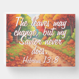 My Savior Never Changes Wooden Box Sign