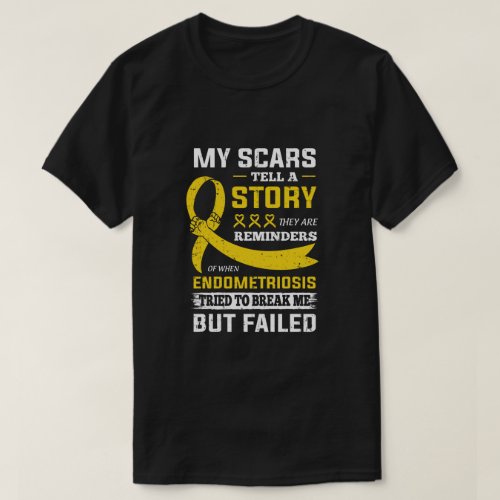 My Scars Tell A Story Endometriosis Awareness T_Shirt