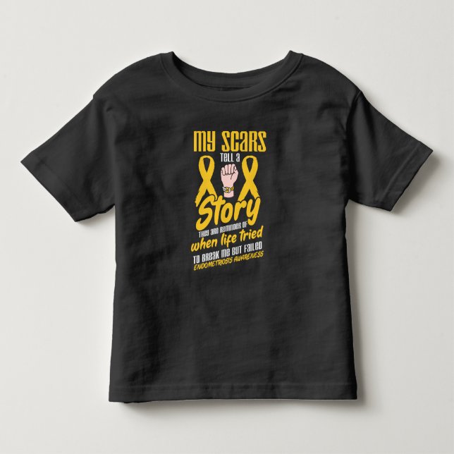My scars tell a story Endometriosis Toddler T-shirt (Front)