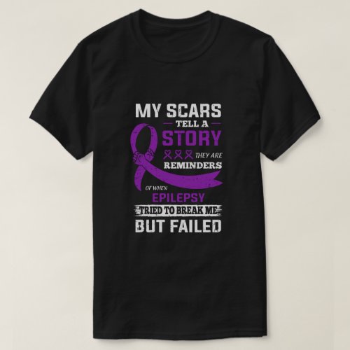 My Scars Tell A Story Epilepsy Awareness T_Shirt