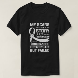 My Scars Tell A Story Lung Cancer Awareness T-Shirt