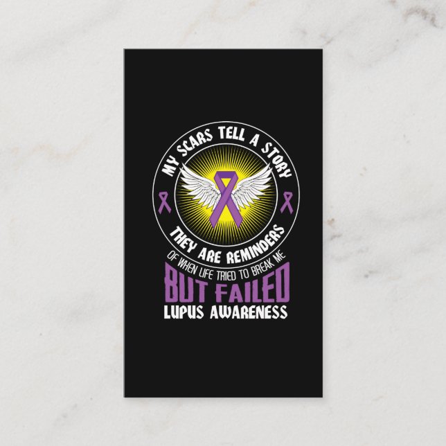 My scars tell a Story - Lupus Awareness Gift Business Card (Front)