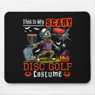 My Scary Disc Golf Costume Horror Halloween Player Mouse Pad