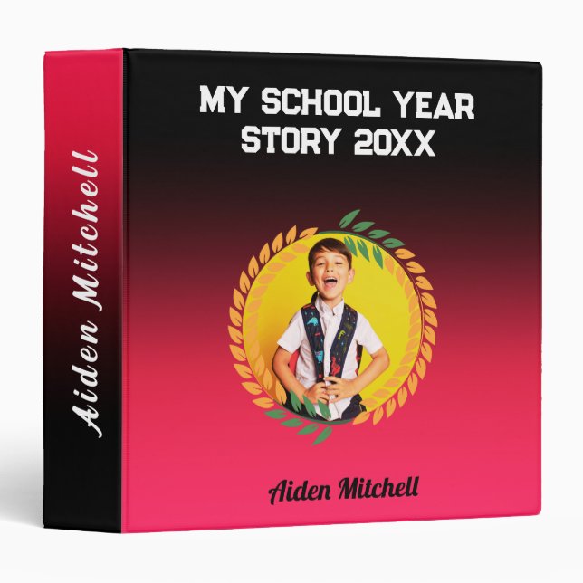 My School Year Story 20XX 3 Ring Binder (Front/Spine)