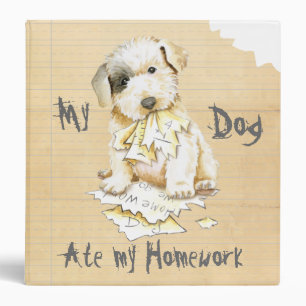 My Sealyham Terrier Ate My Homework 3 Ring Binder