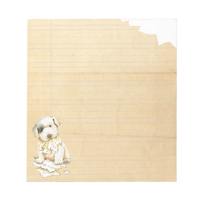 My Sealyham Terrier Ate My Homework Notepad (Front)