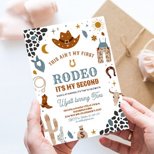 My Second Rodeo Boys 2nd Birthday Invitation