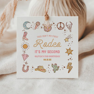 My Second Rodeo Western Cowgirl 2nd Birthday Party Favor Tags