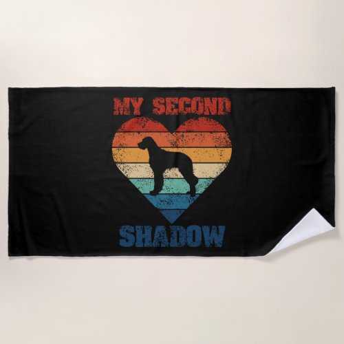 My Second Shadow Kamchatka Sled Dog   Beach Towel