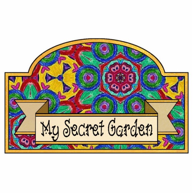 My Secret Garden - Decorative Sign Statuette (Front)