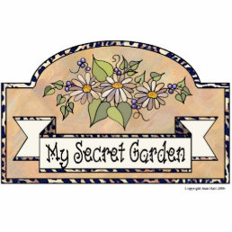 &quot;My Secret Garden&quot; - Decorative Sign Statuette