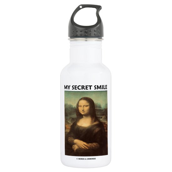 My Secret Smile (da Vinci's Mona Lisa) Stainless Steel Water Bottle