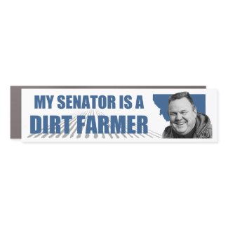 My Senator is a Dirt Famer 3" x 11" Bumper Magnet