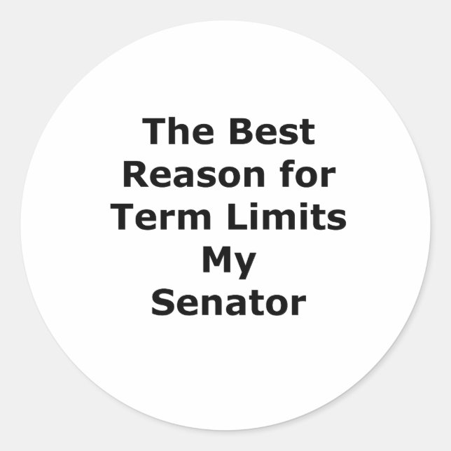 My Senator The MUSEUM Zazzle Gifts Classic Round Sticker (Front)